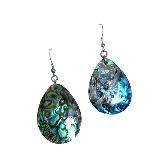1 pair Assorted Color of Teardrop Abalone Shell Earrings - Picture 3 of 4